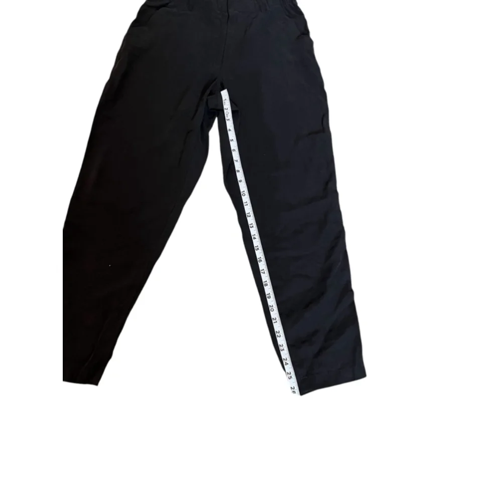 OLD NAVY Black High Waisted Straight Leg Paper Bag Pant M - Picture 7 of 9